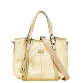 トッズ トートバッグ ショルダーバッグ 2WAY ベージュ系 グリーン系 PVC レザー レディース TOD’S 【中古】